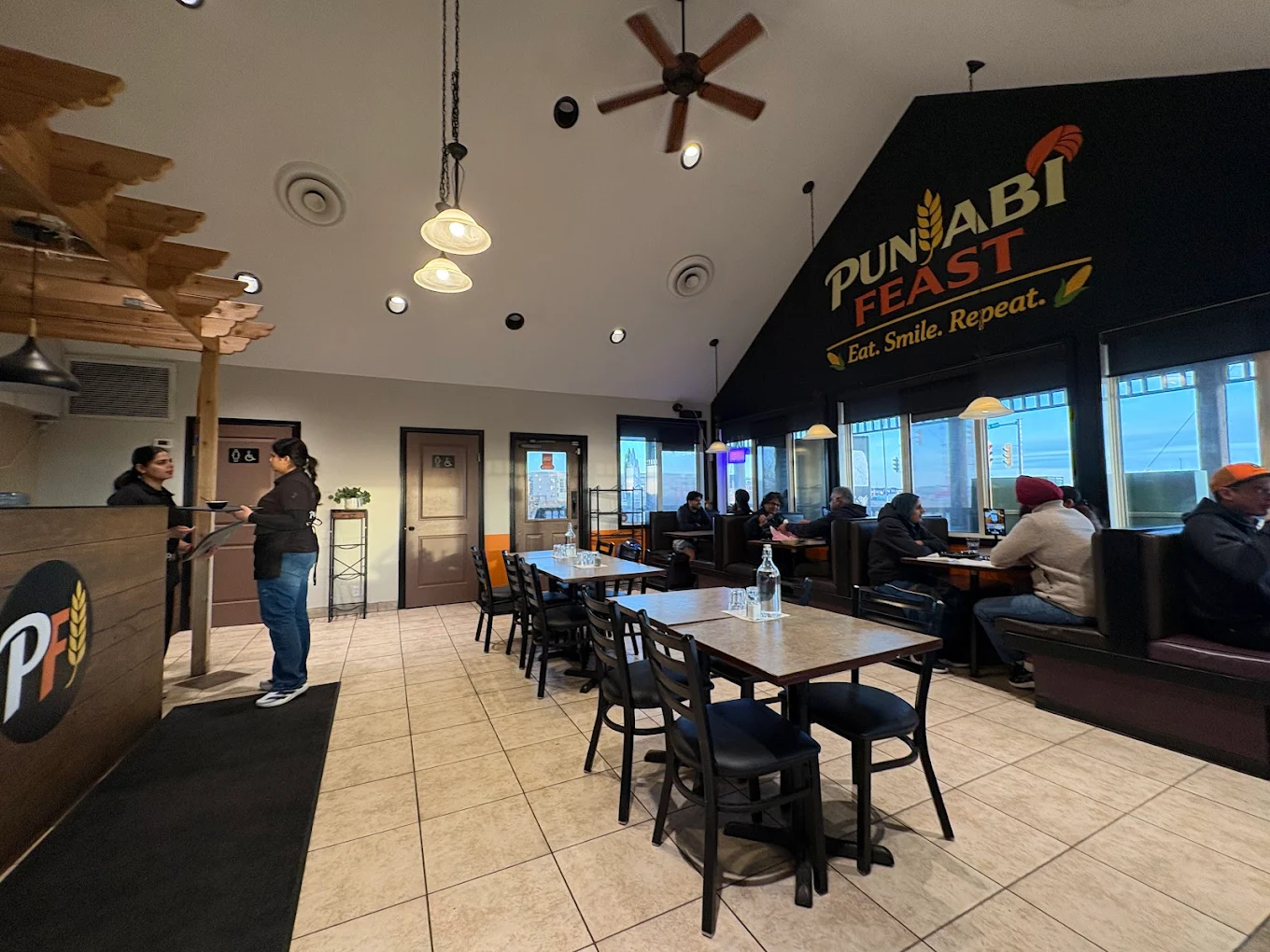 Punjabi Feast authentic Indian restaurant interior Winnipeg north end Murray Ave